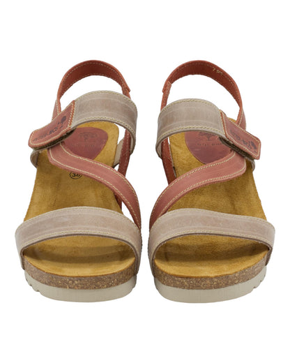 SANDALIAS DE MUJER INTER-BIOS 5635 EN BEIGE-TEJA