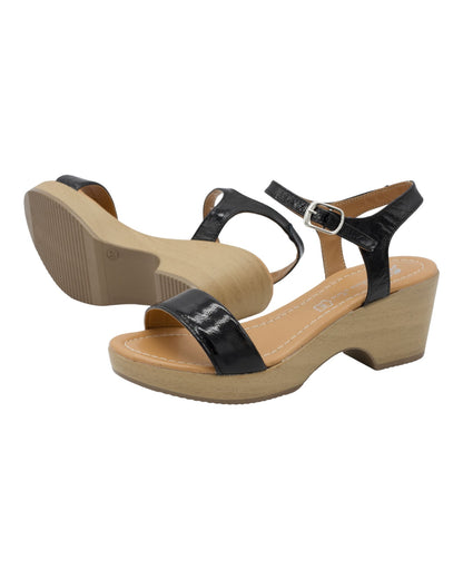 MARIA JAEN 6567X WOMEN'S BLACK SANDALS