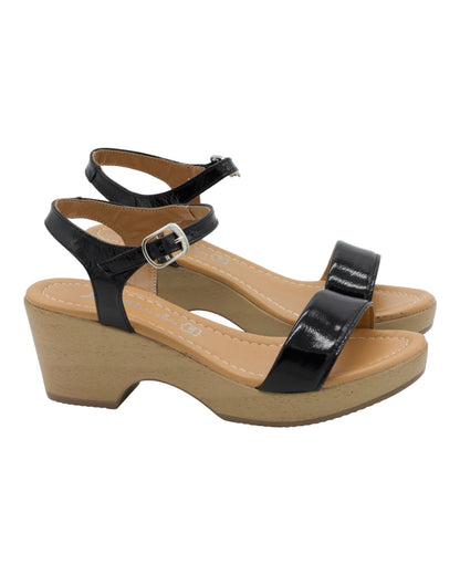 MARIA JAEN 6567X WOMEN'S BLACK SANDALS