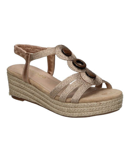 SANDALIAS DE MUJER AMARPIES ABZ23525 EN BRONCE