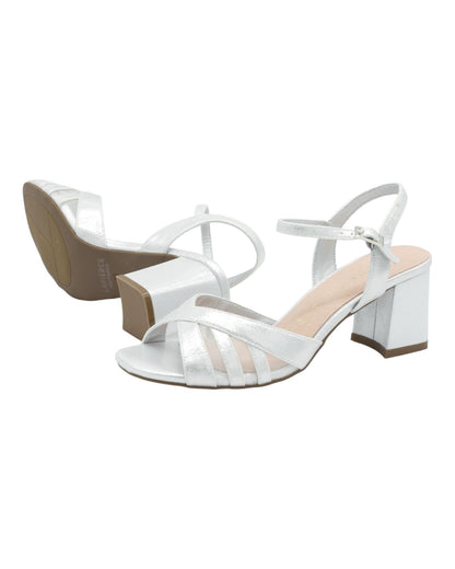 SANDALIAS DE MUJER LAPIERCE MR118 EN PLATA