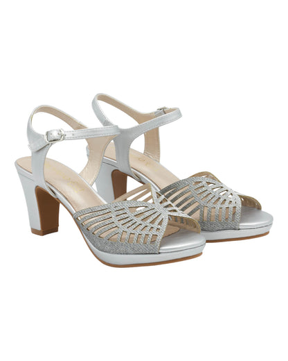 SANDALIAS DE MUJER PRESTIGIO C-513 EN PLATA