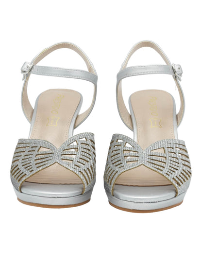 SANDALIAS DE MUJER PRESTIGIO C-513 EN PLATA