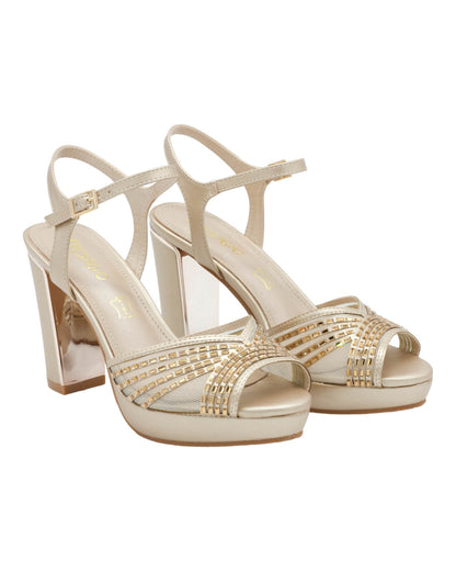 SANDALIAS DE VESTIR PRESTIGIO C-545 EN ORO