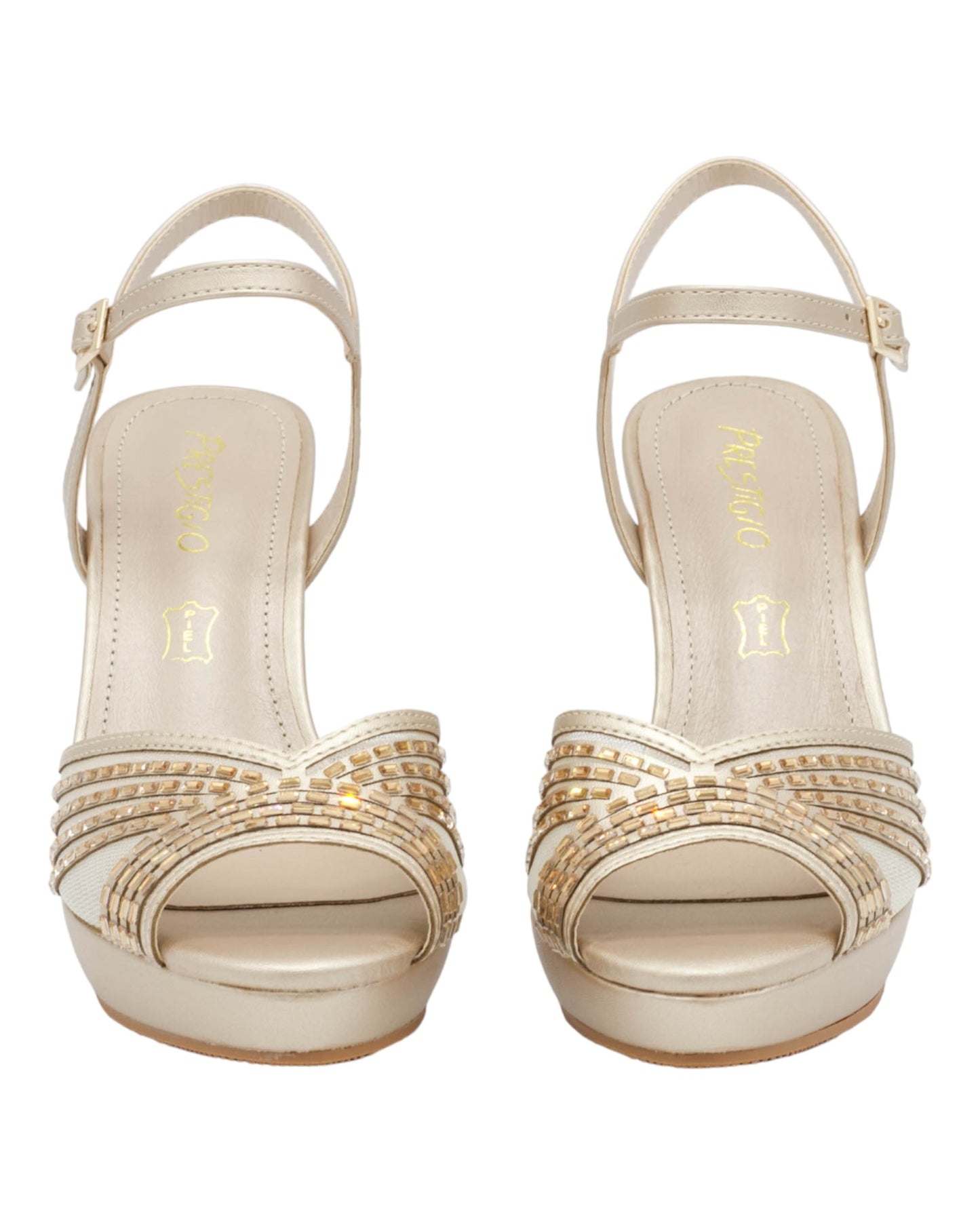 SANDALIAS DE VESTIR PRESTIGIO C-545 EN ORO