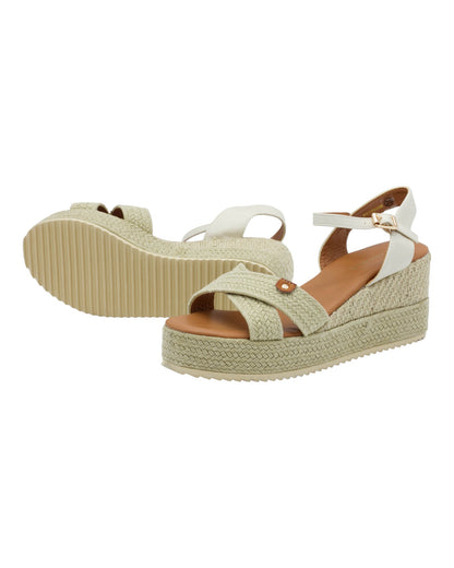 SANDALIAS DE MUJER DANGELA DHF26066 EN BEIGE