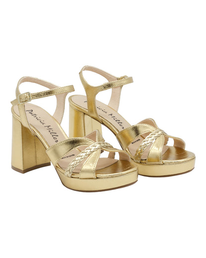 SANDALIAS DE MUJER PATRICIA MILLER 6280 EN PLATINO