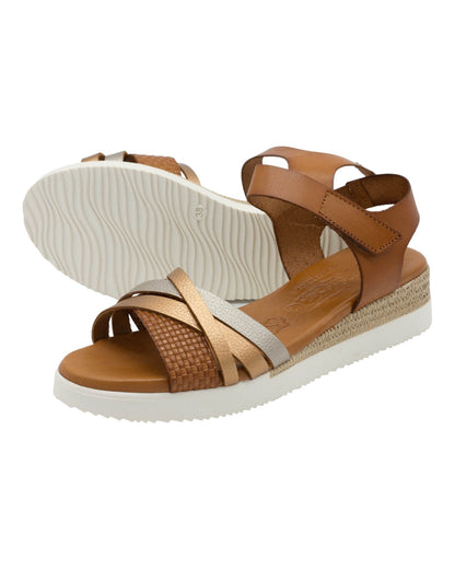 SANDALIAS DE MUJER JORDANA 4242 EN CUERO