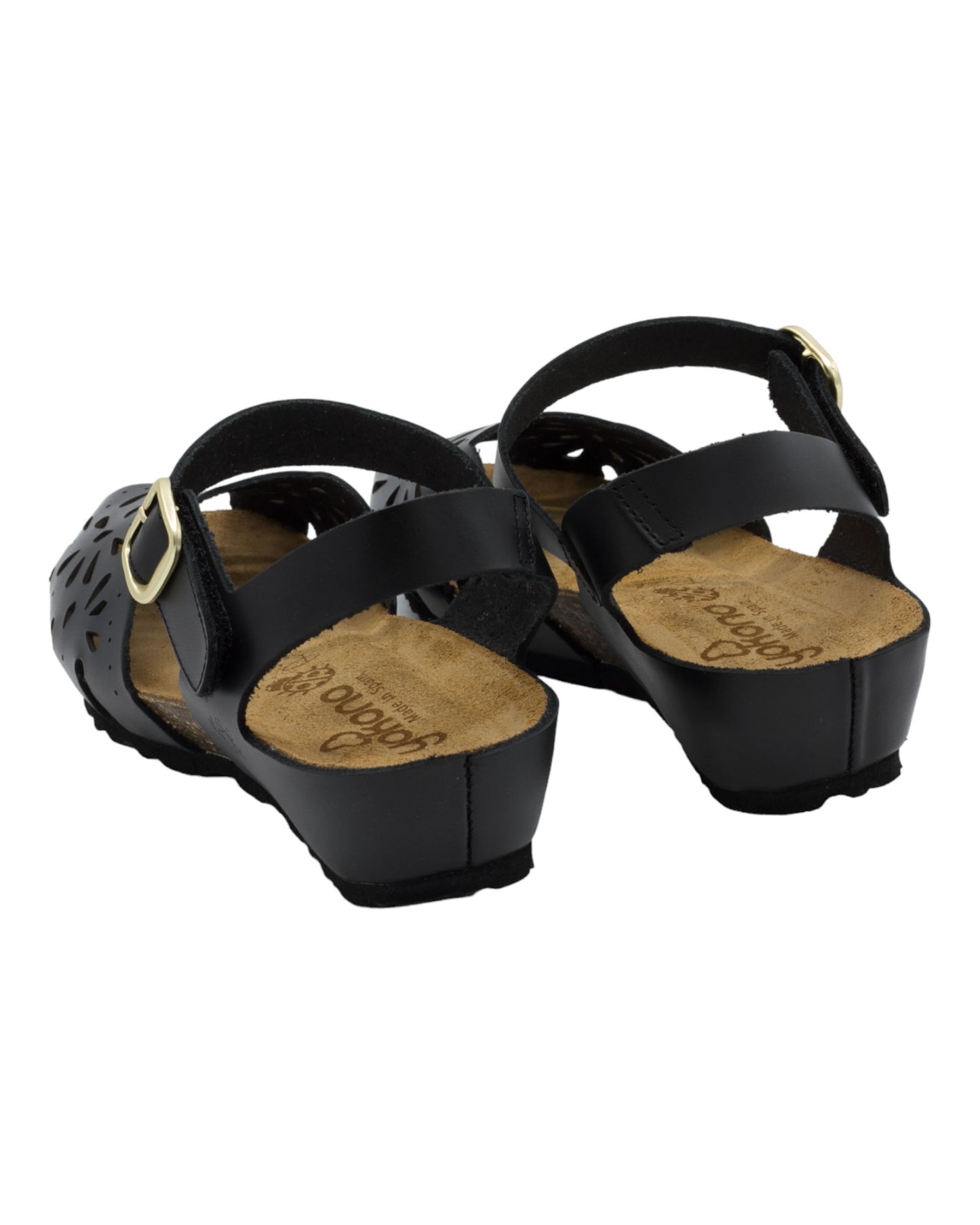 SANDALIAS DE MUJER YOKONO MONACO-047 EN NEGRO