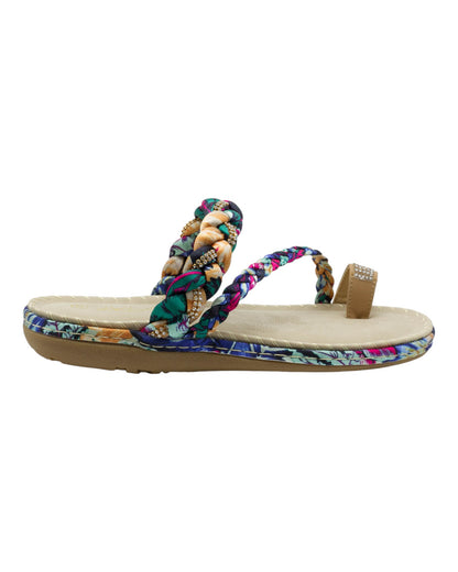 SANDALIAS DE MUJER STAY 66-649 EN MULTICOLOR AZUL