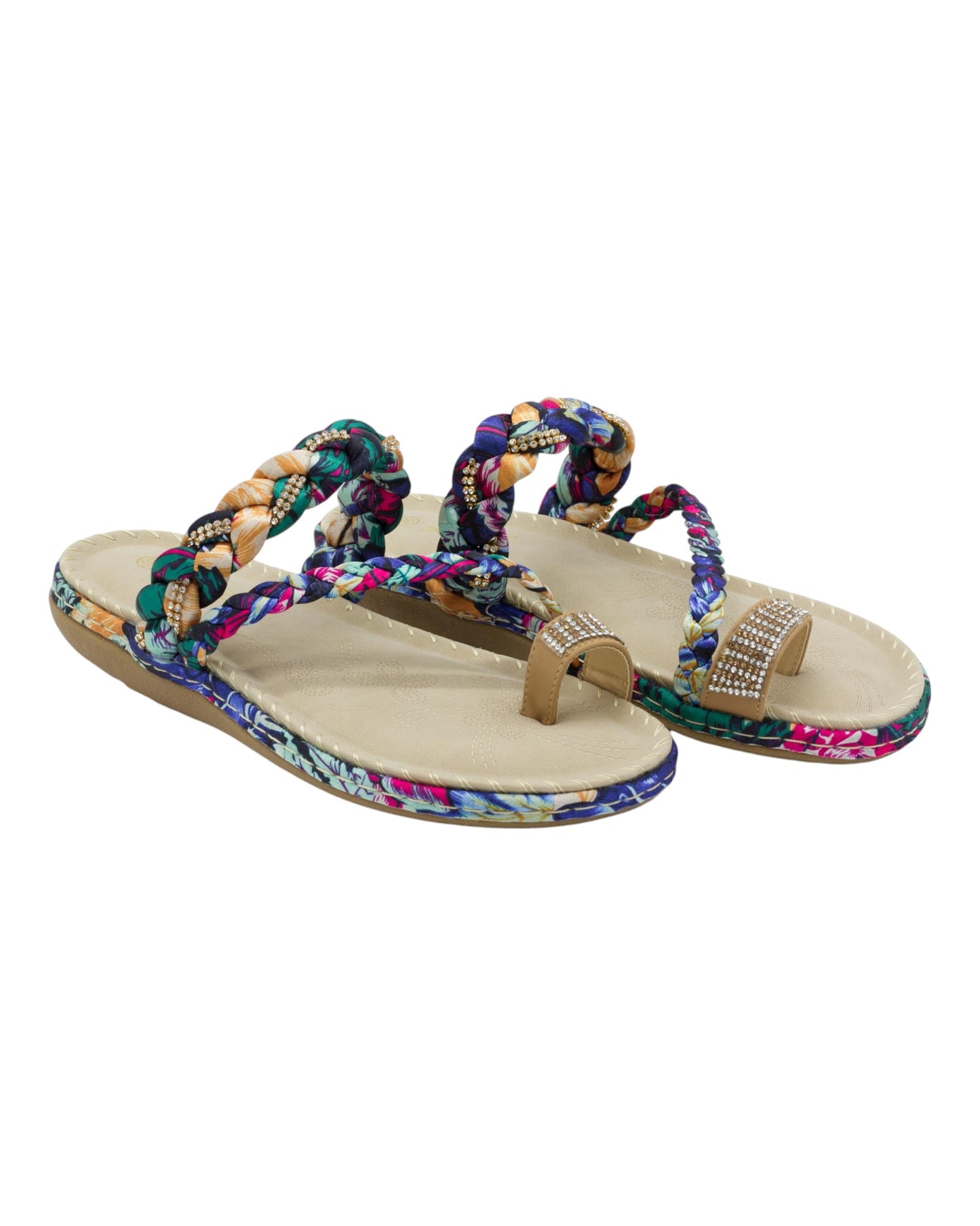 SANDALIAS DE MUJER STAY 66-649 EN MULTICOLOR AZUL