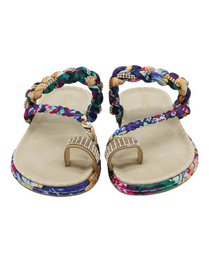 SANDALIAS DE MUJER STAY 66-649 EN MULTICOLOR AZUL