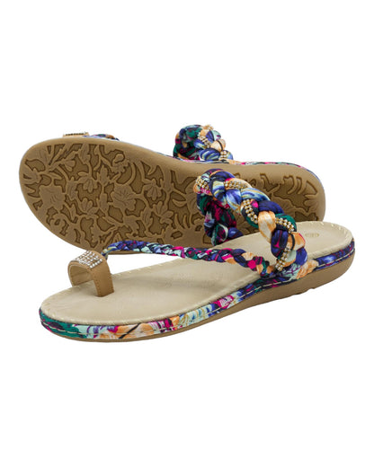 SANDALIAS DE MUJER STAY 66-649 EN MULTICOLOR AZUL