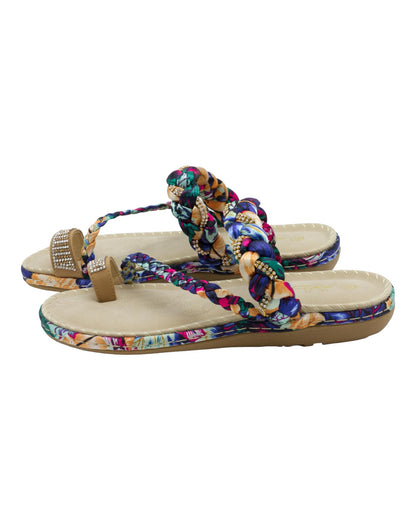 SANDALIAS DE MUJER STAY 66-649 EN MULTICOLOR AZUL