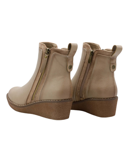 BOTINES DE MUJER HISPAFLEX 2417 EN BEIGE