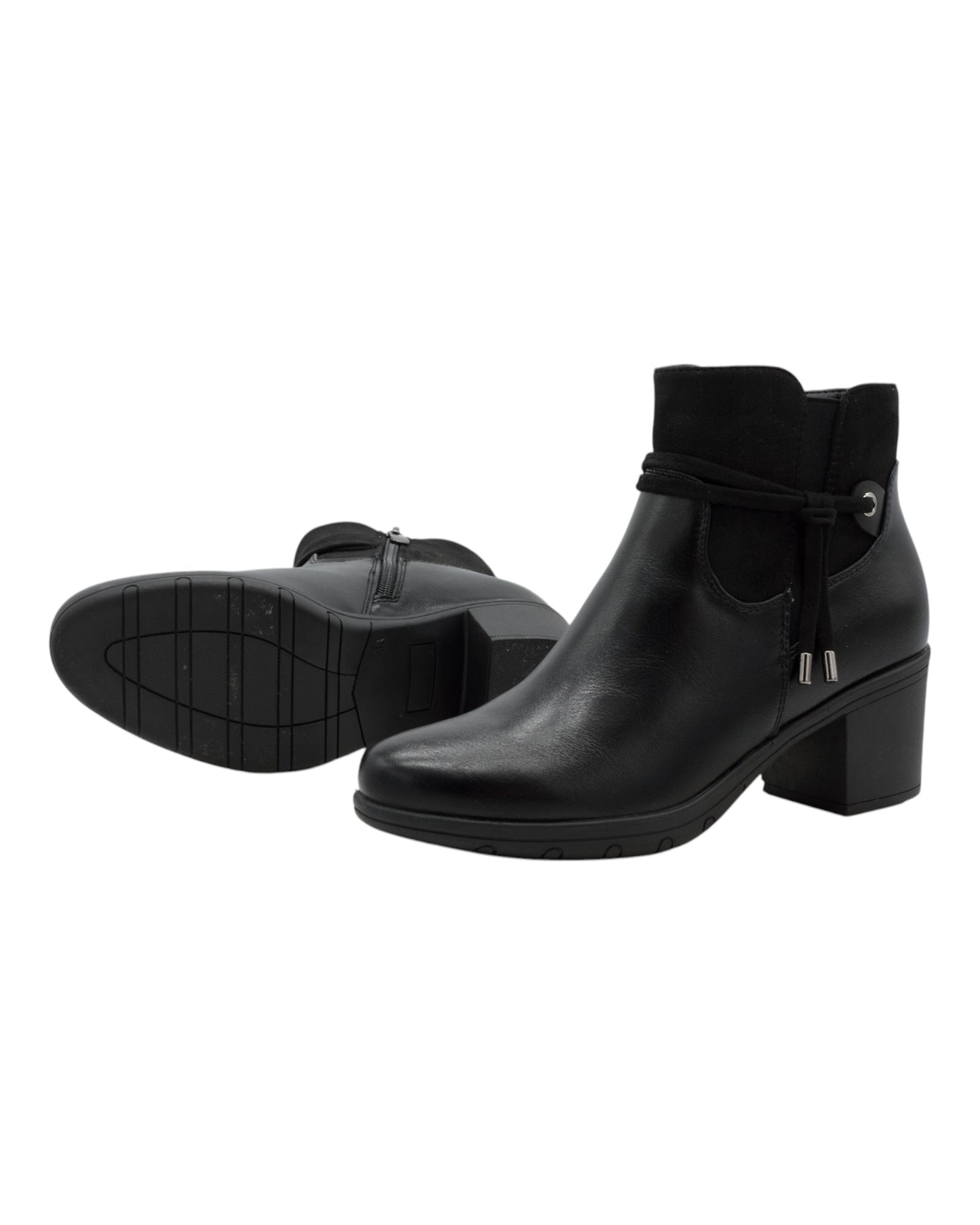 BOTINES DE MUJER PASTOR JN83 EN NEGRO