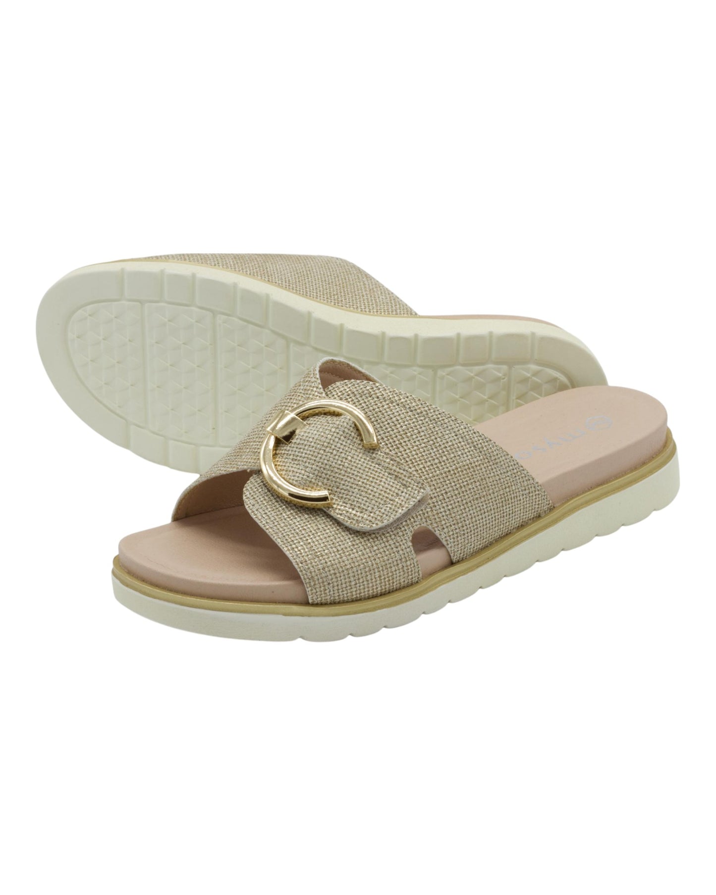 SANDALIAS DE MUJER MYSOFT 24M063 EN PLATINO