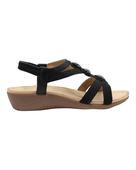 SANDALIAS DE MUJER AMARPIES ABZ26620 EN NEGRO