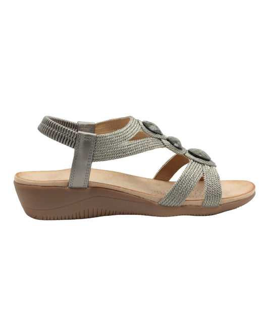 SANDALIAS DE MUJER AMARPIES ABZ26620 EN PLOMO