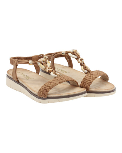 SANDALIAS DE MUJER AMARPIES ABZ26670 EN CUERO