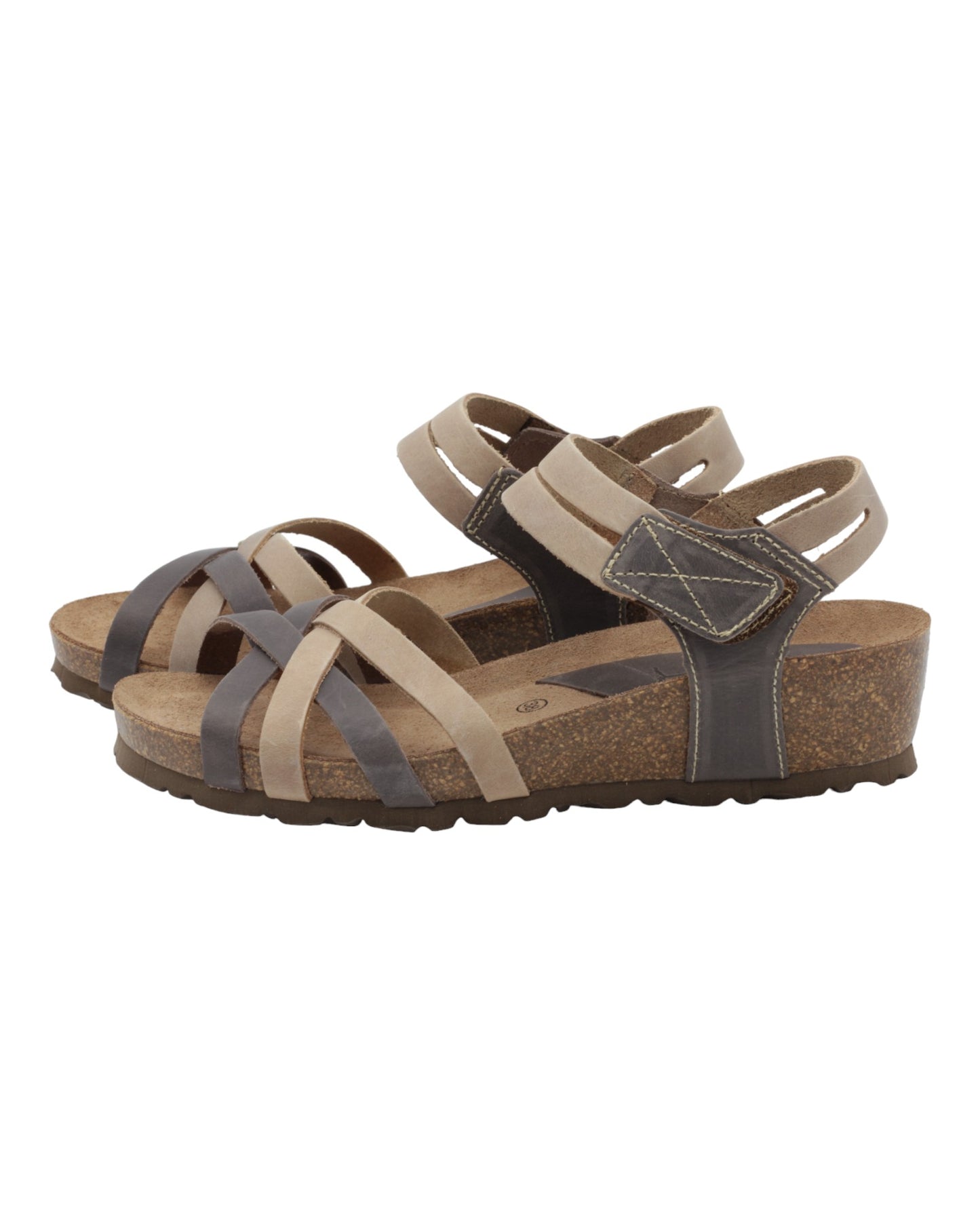 SANDALIAS DE MUJER INTER-BIOS 5338 PARDO-GRIS