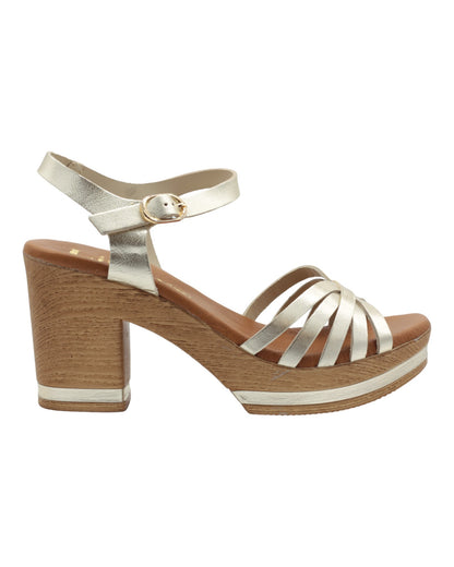 SANDALIAS DE MUJER LINCE 22103 CAPRI EN ORO