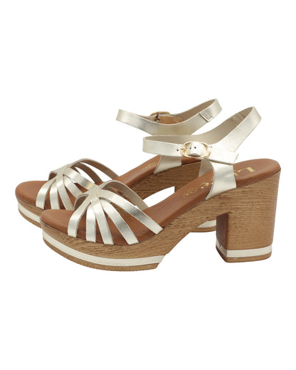 SANDALIAS DE MUJER LINCE 22103 CAPRI EN ORO