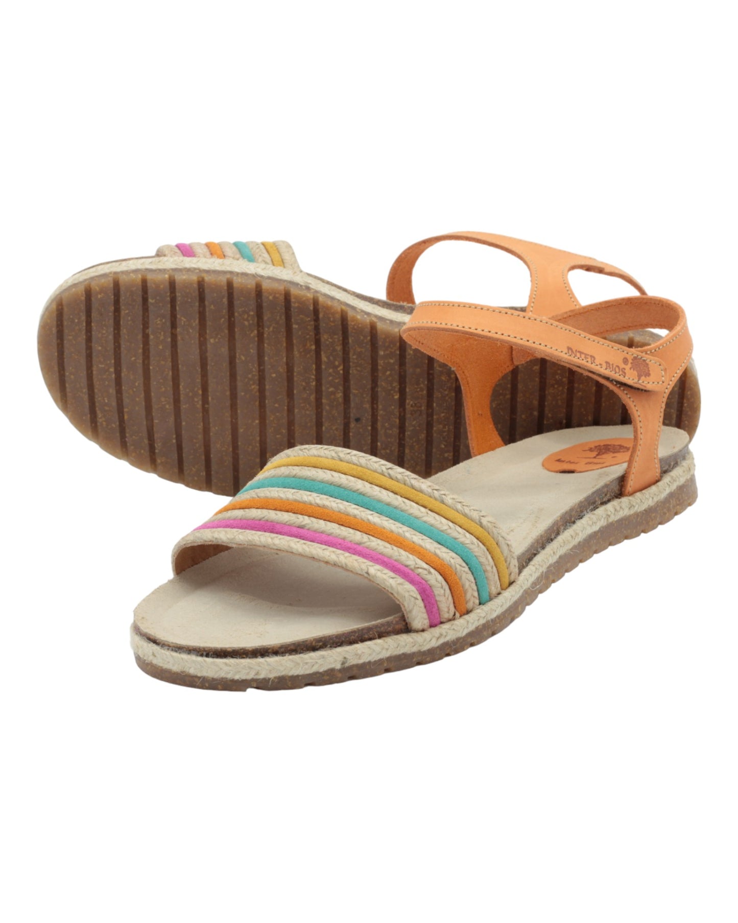 SANDALIAS DE MIUJER INTER-BIOS 2211 EN MULTI-NARANJA