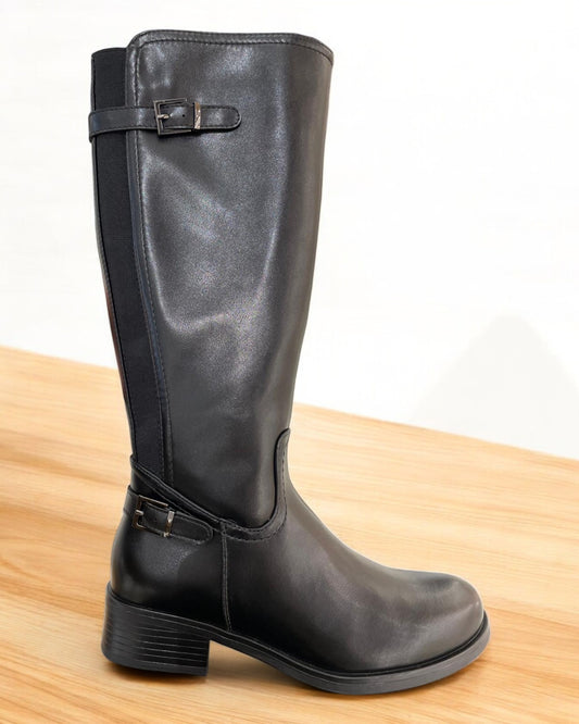 BOTAS DE MUJER PASTOR JN53 EN NEGRO