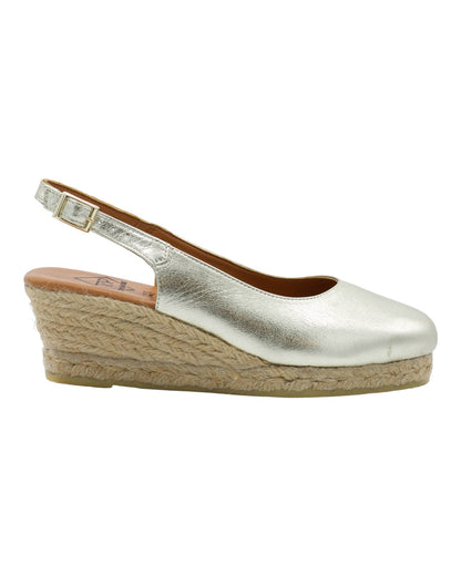 WOMEN'S ESPADRILLES TOP3 23442 IN GOLD