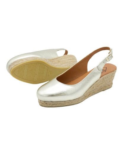 WOMEN'S ESPADRILLES TOP3 23442 IN GOLD